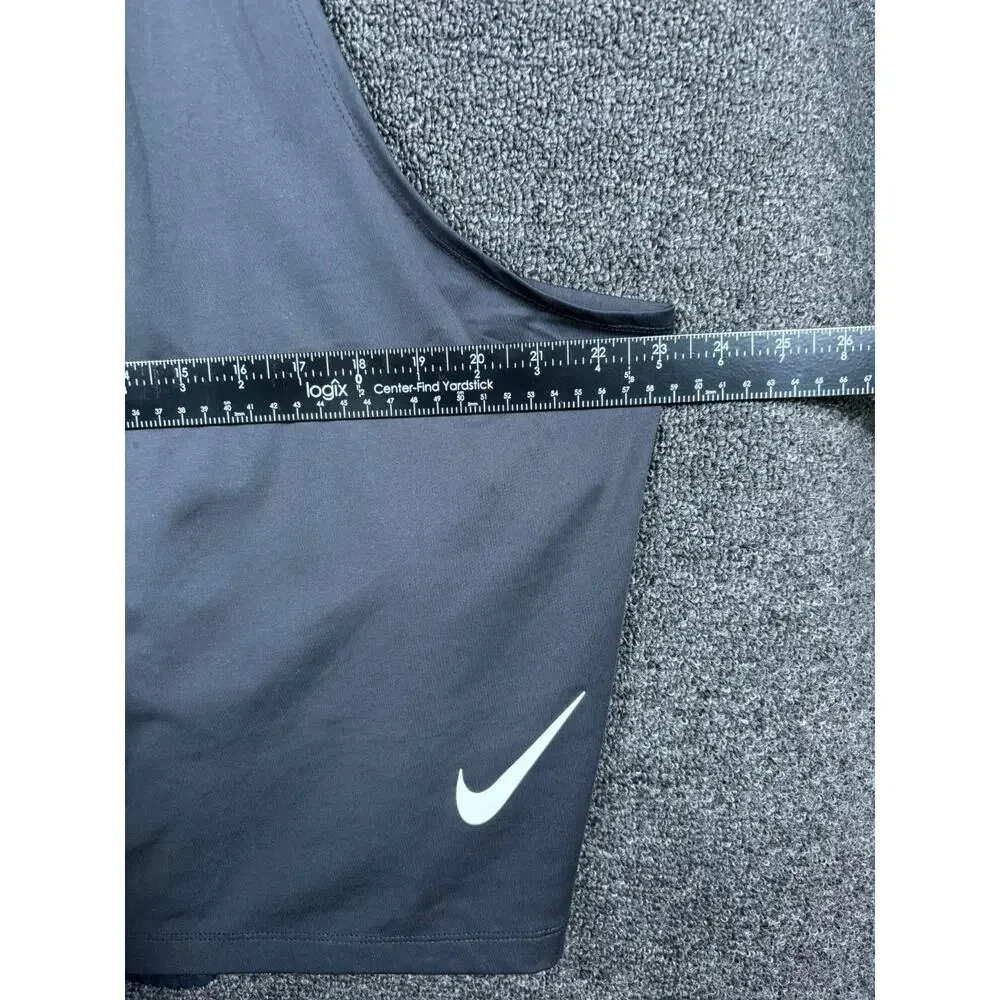 NIKE Swim Mesh Cover Up Tank TopWomens Size XL Black Sleeveless Loose Fit